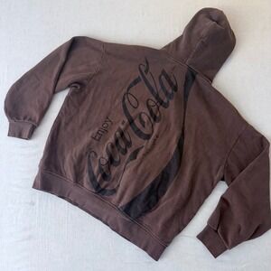PacSun Coca-Cola Brown‎ Graphic Hoodie Sweatshirt Adult Large L Streetwear
